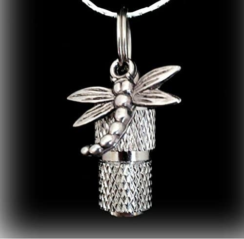 Pasco Specialty ProductsClassic Mini Faceted Silver Dragonfly Cremation URN Keepsake - Includes Velvet Pouch & Fill Kit