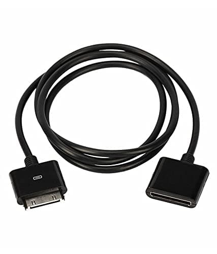30 Pin Male To Female Dock Extension Cable Adapter Extender Cord - With AUDIO SUPPORT