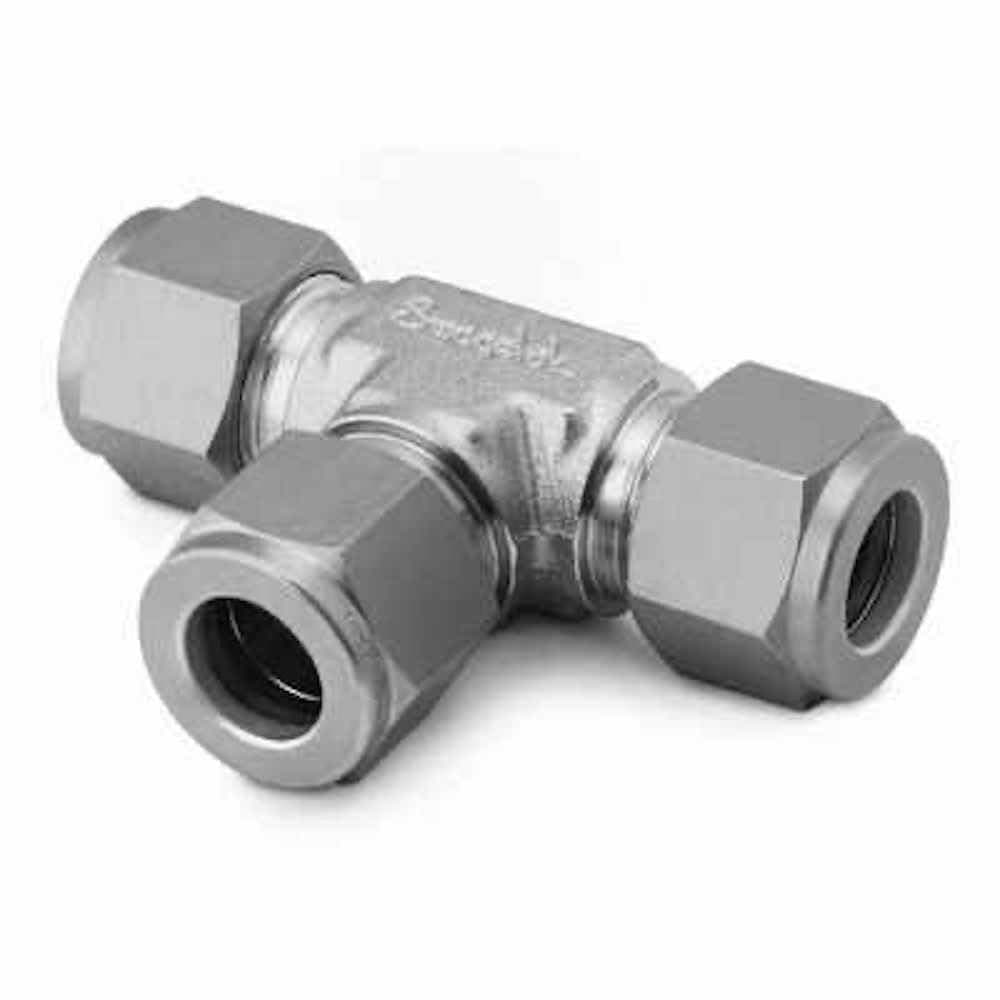 Swagelok SS-400-3 Stainless Steel Tube Fitting, Union Tee, 1/4" Tube OD