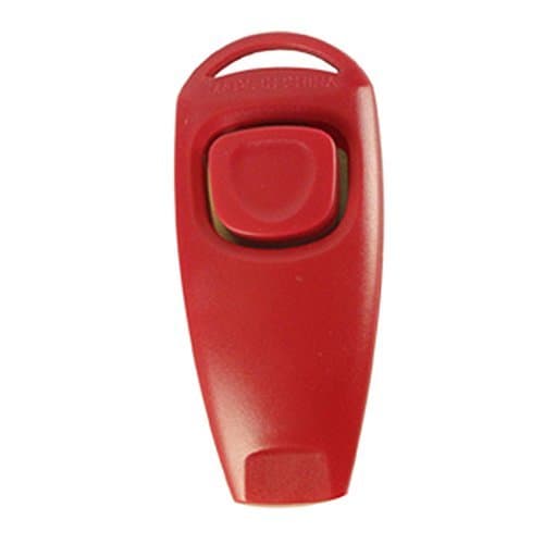 Xmowes MULTIFUNCTIONAL ULTRASONIC DOG WHISTLE TO STOP BARKING AND DOG CLICKER TRAINING (Red)