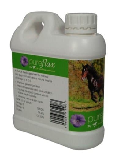 100 Percent Pure Cold Pressed Flax Oil for Horses, 1 Litre