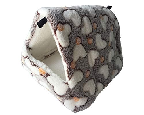 WowowMeow Small Animals Warm Fleece Bed Cage Hanging Cave Beds for Guinea-Pigs, Hamster, Squirrel, Chinchilla and Small Bird