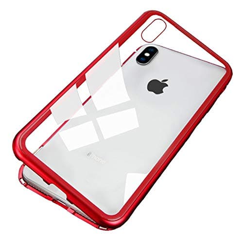 Yakio 2019 Anti-peep Magnetic Phone Case (Red, for iPhone Xs Max)