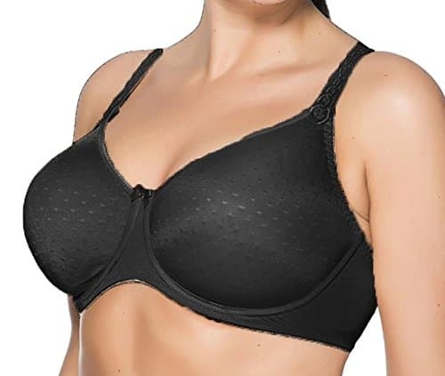 Ulla Yara Women's Underwired Seamless Plus Size Bra 3720 Black 34 I