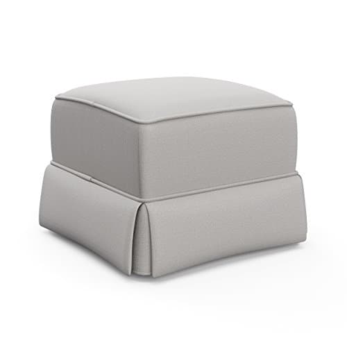 Storkcraft Avalon Upholstered Ottoman, London Fog Cleanable Upholstered Comfort Rocking Nursery Ottoman