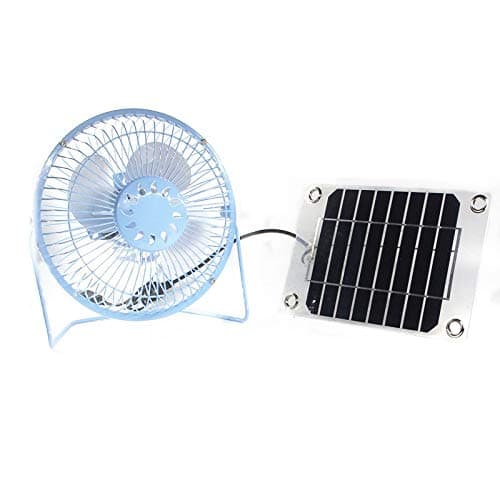 solar fan 3w 6 Inch fan solar fan 3w-6 Inch Blue fan) Fan RV Touring Car Camping Pet Chicken House Ventilator