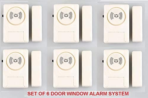 Jenix Wireless Door Window Open Alert Alarm Home Security System Siren -Set of 6