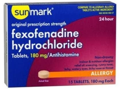 sunmark Fexofenadine Hydrochloride Tablets