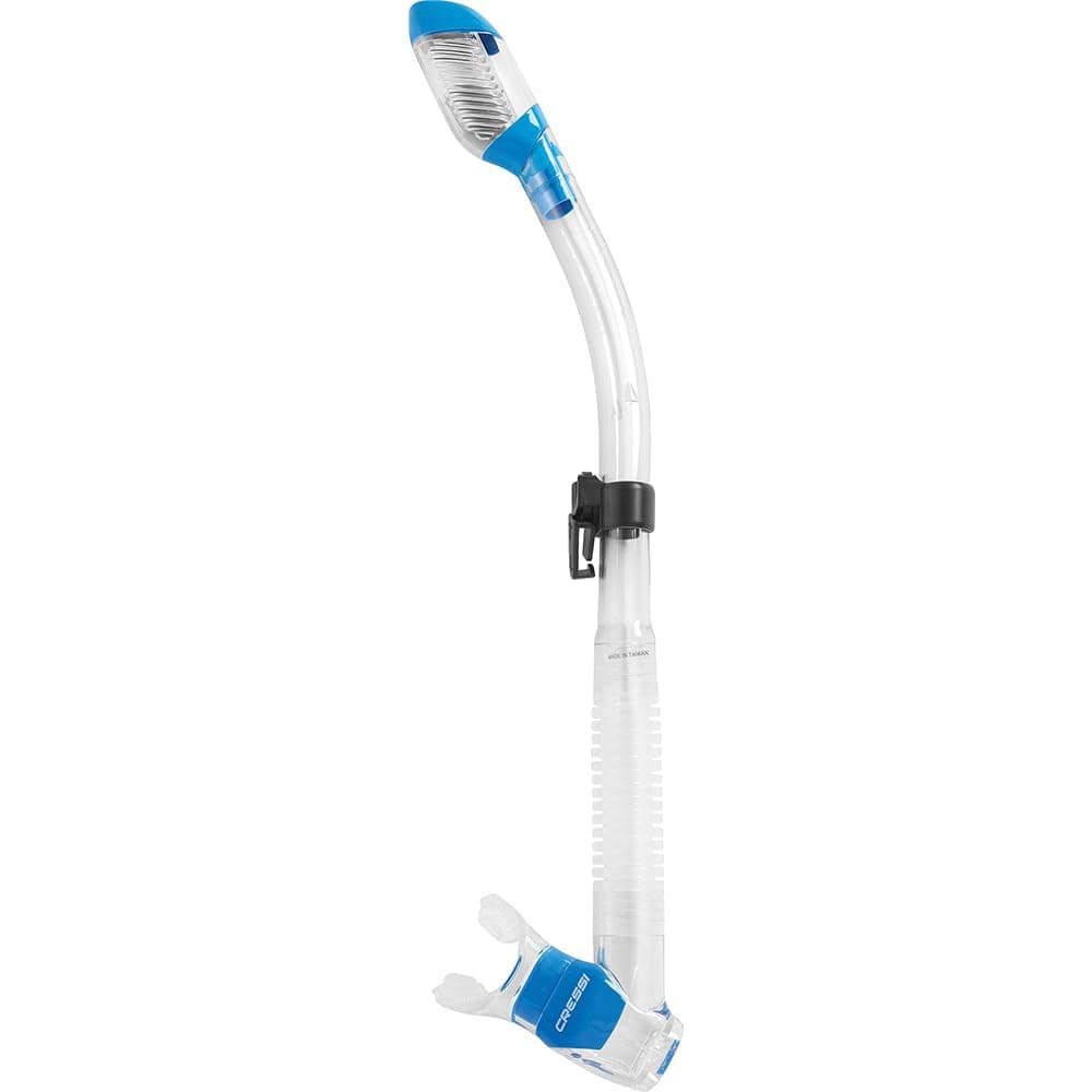 Cressi Adult Diving Dry Snorkel with Splash Guard and Top Valve - Supernova Dry: designed in Italy