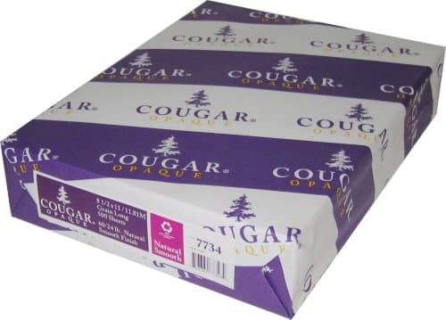 Limited Papers (TM) Cougar Opaque White Smooth 60 Pound. 8.5"x11" 500 Sheets