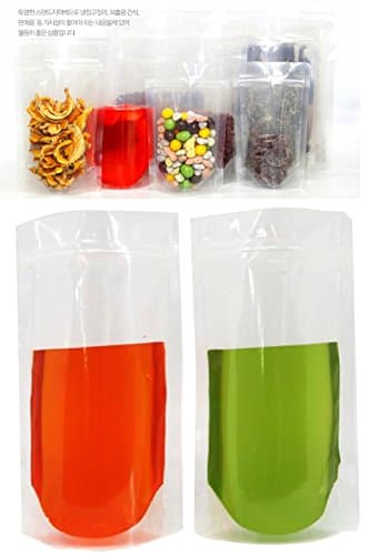 FACPACK Clear Stand Up Zipper Pouch Bag 100pcs / PET+LLD - Small(110x170mm)