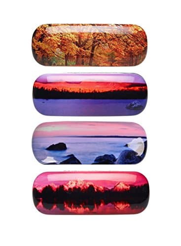 Large Shiny Hard Glossy Sunglasses/Glasses/Eyewear Scenery Case. SCENERY CASE (Purple Sky)