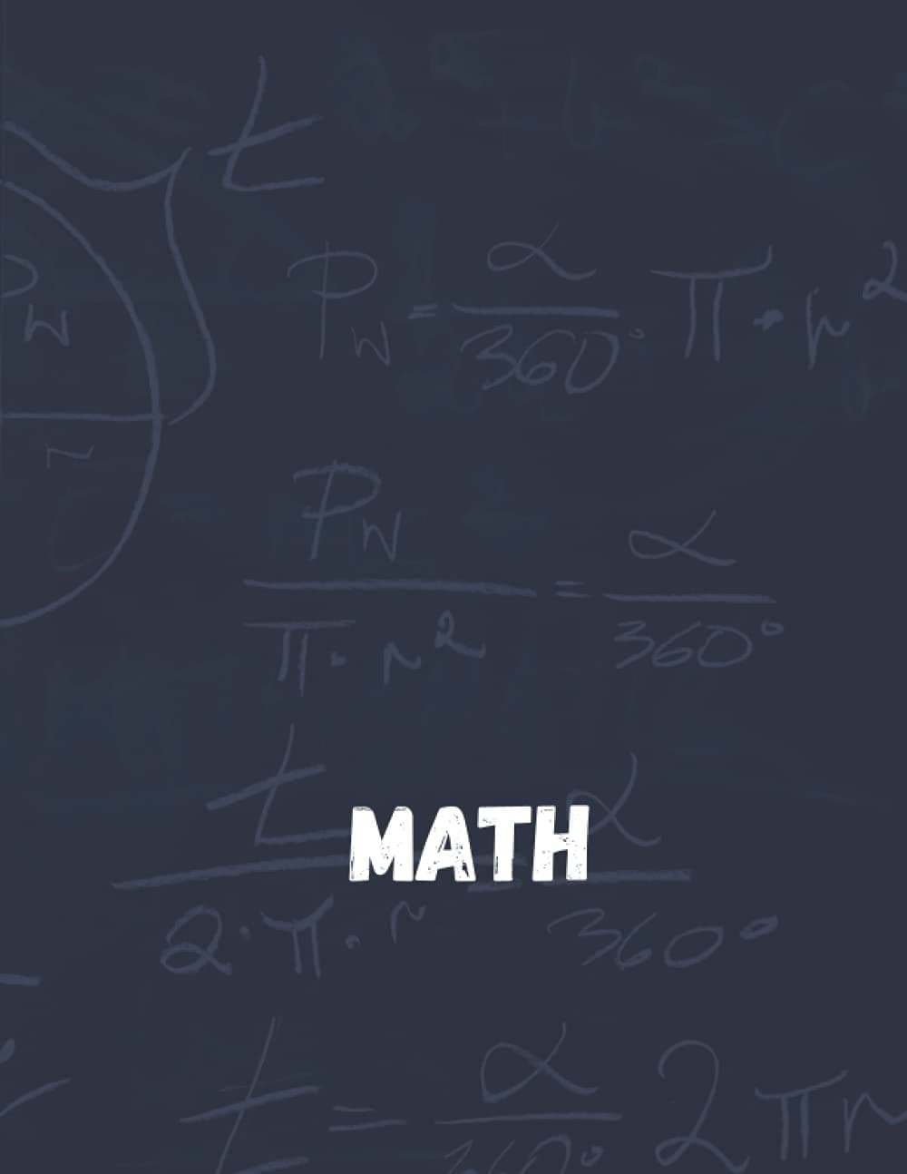Math: Notebook - Dark Blue Blackboard Design with Formulas | Fun Note-Taking for School, College, Office and Home | Gift for Students, Teachers and ... 120 College Ruled Lined Pages Journal Diary