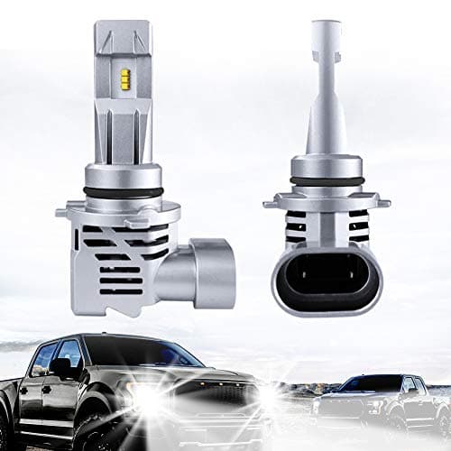 CarQiWireless 2PCS Headlight Bulb HB4 9006 Led Bulb White 55W 6500K 10000LM Super Bright ZES Chips High/Low Beam Bulbs Led Lights Conversion kit