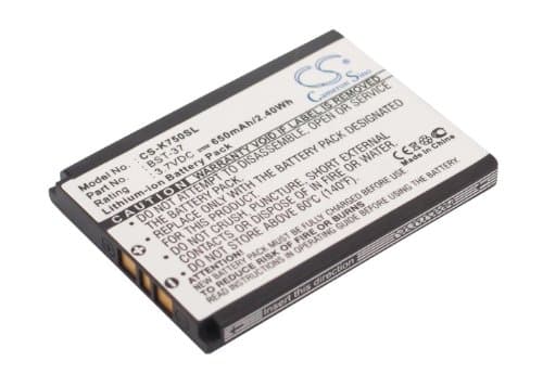 Battery Replacement for Sony Ericsson P/N: BST-37, W550i, W600, W600i, W700c, W700i, W710c, W710i, W800, W800c, W800i, W810, W810c, W810i