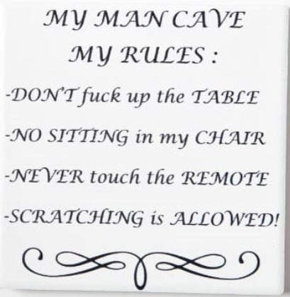 Funny Gift Ceramic Coaster Set of 4 Table Coasters Gift - Novelty Man Cave Cup Coasters - Don't F up The Table - Ceramic Drink Coasters with Cork Back.