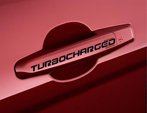 StickerLoaf Brand TURBOCHARGED Door Handle Turbo Decal Side mirror door Decals racing race Sticker Stickers