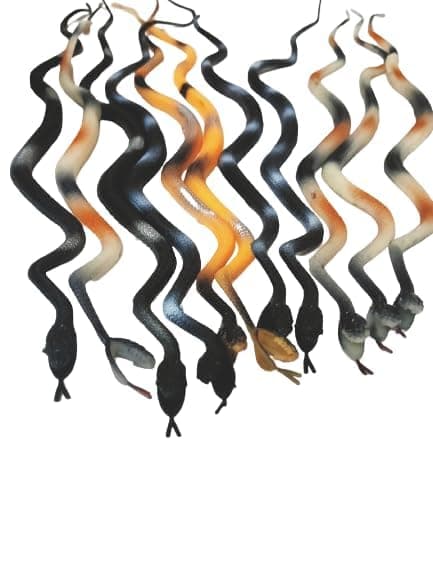 Chuz N Pick Fancy Snake Reptiles (20 inch) Toy Figure Playing Set for Kids, Art Craft Decoration (12 Piece)