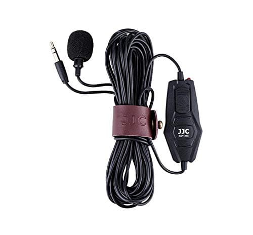 JJCSGM-38II Omnidirectional Lavalier Microphone for 3.5mm Microphone Jack For Camera camcorders 3.5mm 1/4 mic jack Compatible with Canon, Nikon, Sony, Panasonic, Fujifilm