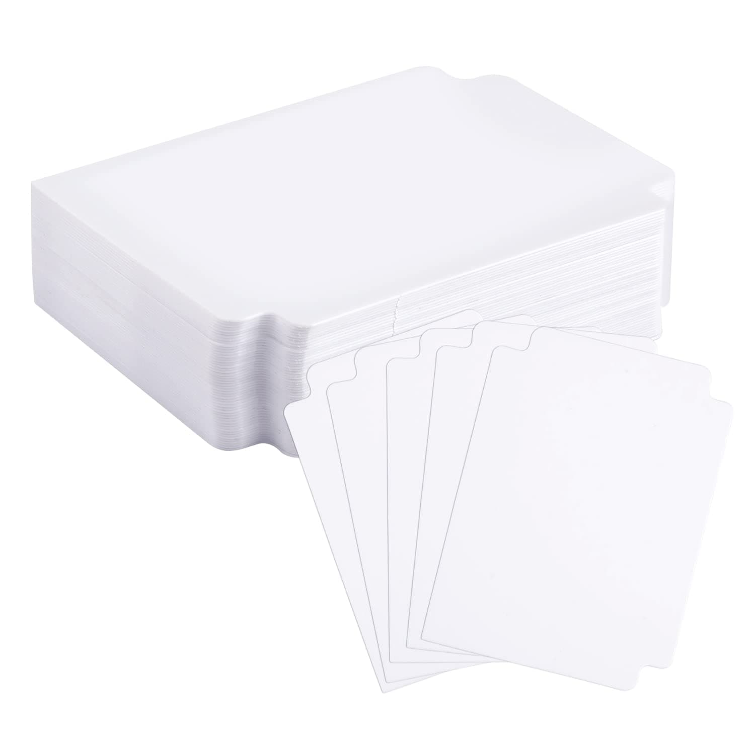 SAVITA 50 Pieces Card Dividers, Card Sorting Dividers with Tabs Card Divider Plastic Box Dividers Cards for Games Sports Supplies, 93 x 69 mm