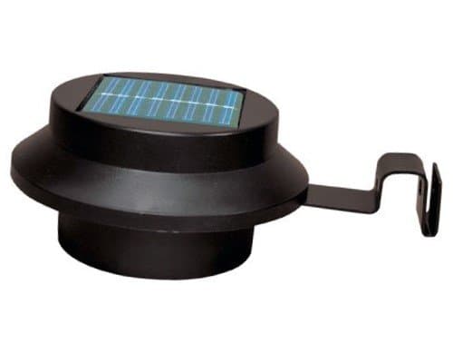 Solarize (TM) Set of 4 Solar Gutter Fence Lights (Black)