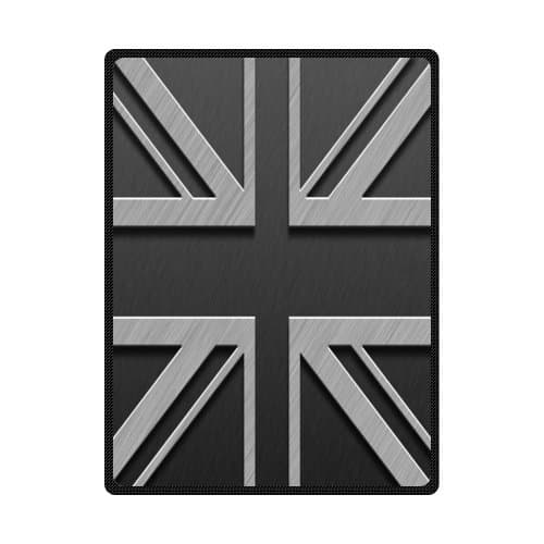 Soft Material Union Jack Flag Fleece Blanket 58 inches x 80 inches (Large)