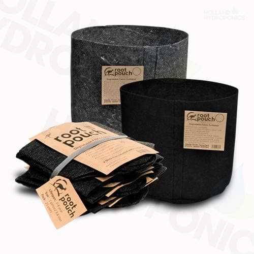 Root PouchReusable Fabric Rhizo Plant Flower Pots Black - 3.8L, 8L, 12L,16L,22L,30L X 5 (16L x 5)