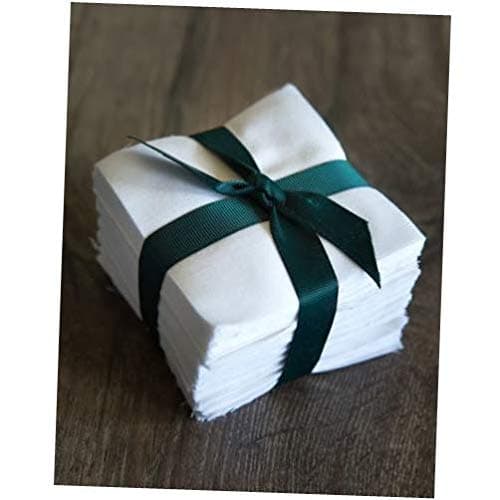 Fabric 100 Pure White Bella Solid precut Charm Pack 4" Squares Quilt Fabric