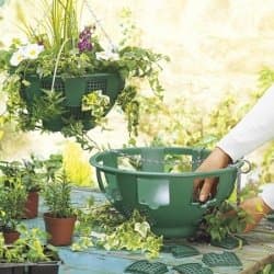 3 x 14" Easy Fill Hanging Baskets (Green)