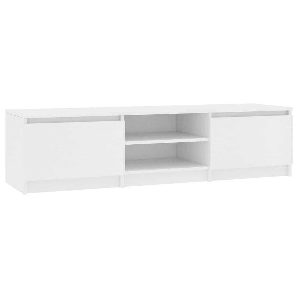 vidaXL TV Cabinet Entertainment Centre Sideboard Media HiFi Unit Living Room Furniture Home Storage Chest 140x40x35.5cm White Chipboard