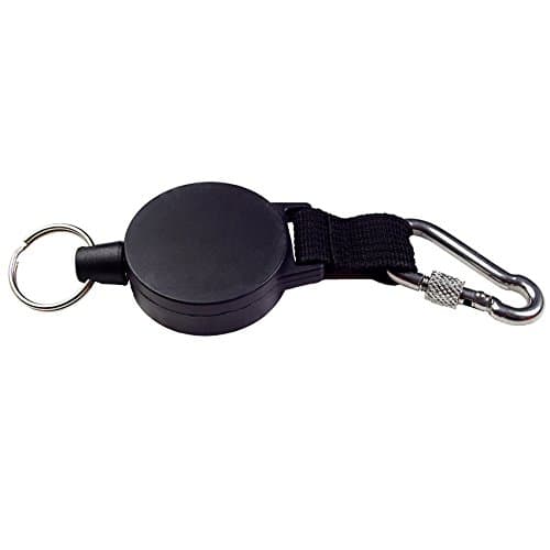 Ano Retractable Gear Tethers with Stainless Steel Cord and Carabiner Underwater Gear Retractor Keeper