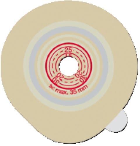 For Life GMBH Stomocur Clic Two-piece Cut-to-fit Floating Flange Base plate with 57mm Locking Ring 15mm to 40mm Stoma Opening, 110mm x 110mm (Box of 5 Each)