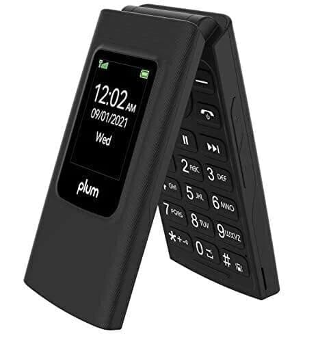 Plum Flipper 4G Volte Unlocked Flip Phone, Easy to Use, TMobile - Black