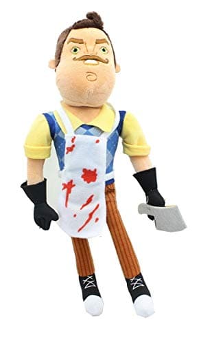 Zag Toys Hello Neighbor Neighbor Plush Figure Toy, 10 inches (Holding Butcher Knife with Bloody Apron)