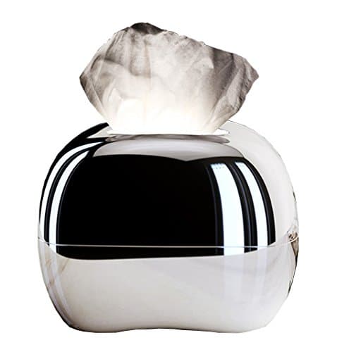 MIRRO LED+ Tissue Ambient Light (Silver), Touch Activated Light, Brightness Adjustment, Chromium Surface, Full Reflective Appearance, Fits in Any Kind of Tissue, Mood Light