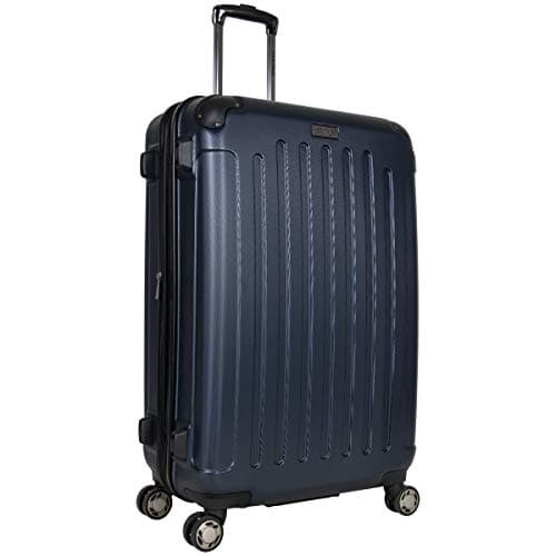 Logan Square 29" Lightweight Hardside Expandable 8-Wheel Spinner Checked Suitcase, Navy