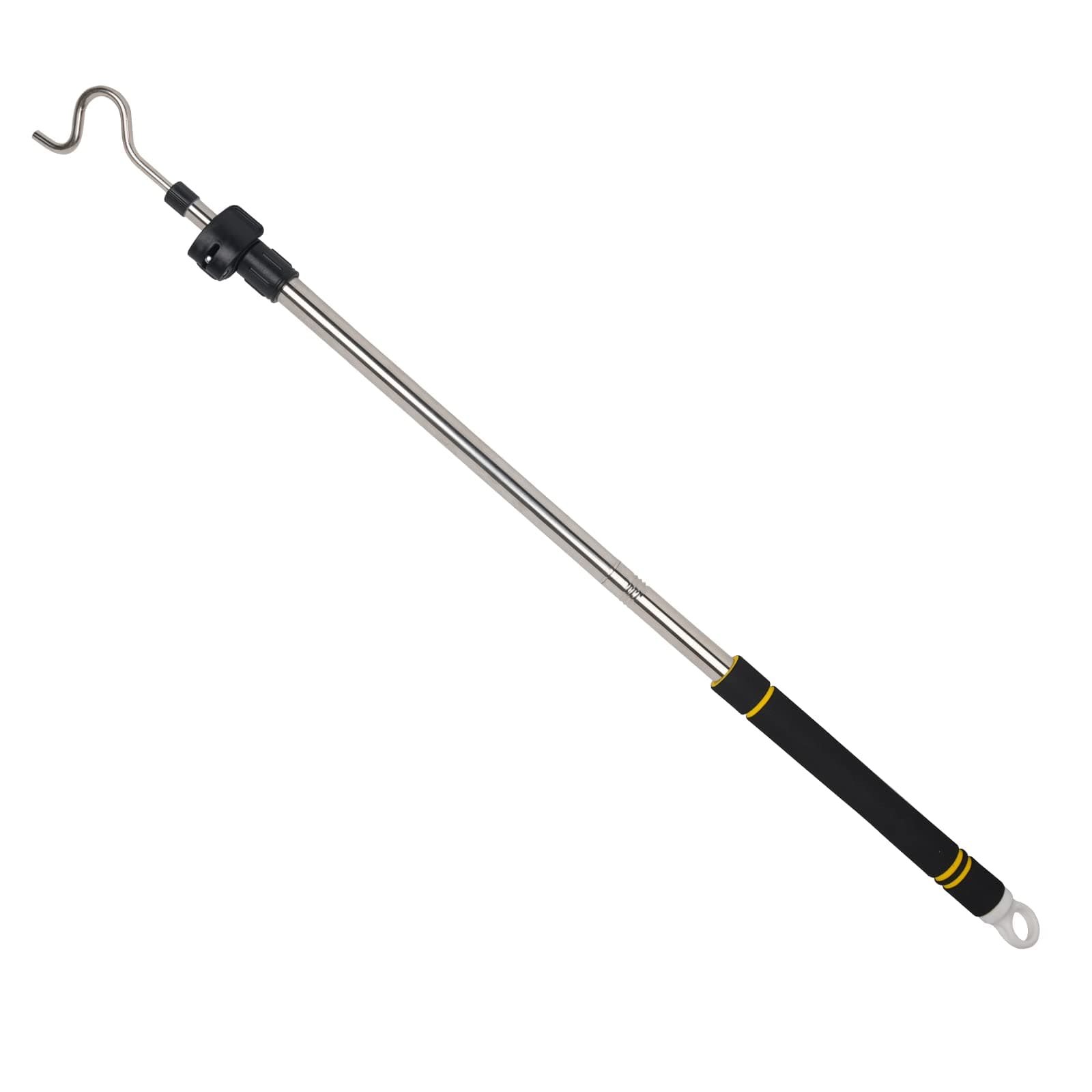 Clothes Hanger Reaching Hook Telescopic Adjustment clothes hook pole Light and can Extend from 37" to 65" with 4.7 "Hook and Sponge Handle.