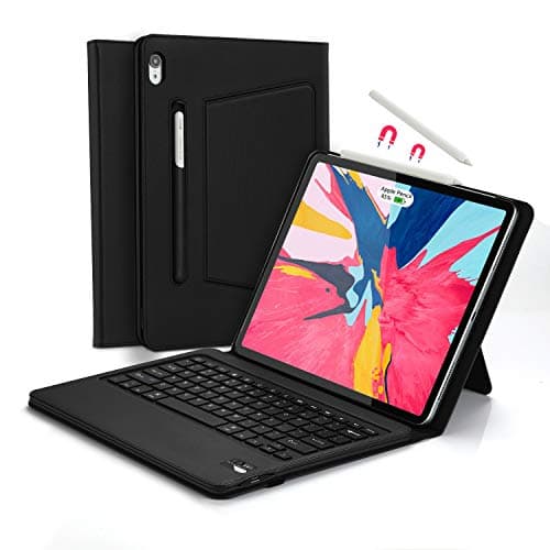 Tonb Shop Keyboard Case for iPad Pro 12.9 2018 - Removable Wireless Keyboard + Pencil Slot (Supported Apple Pen Charging), with Auto Wake/Sleep Feature for 2018 New iPad Pro 12.9 inch (Black)