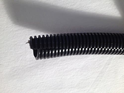 Flexible Polyethylene Wire Loom, 1 Inch Diameter, 15 Feet, Black