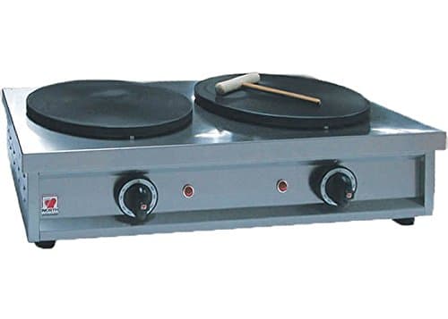 North Pro GAS42 Commercial Gas Crepe Maker with 2 Cast Iron Cooking Surfaces 2xØ400mm – 6KW Professional Crepe Maker L860xW440xH190mm - Made in Greece