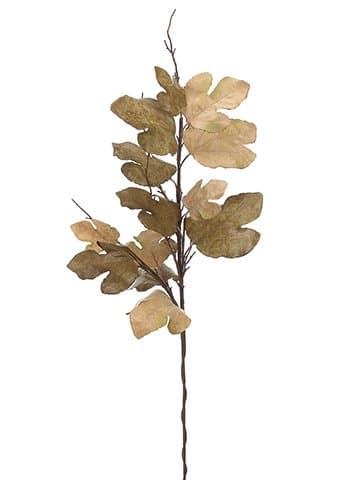 Arcadia Silk Plantation 47" Fig Leaf Spray Olive Green Tan (Pack of 6)
