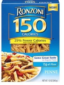 Ronzoni Penne 150 Calories - Fewer Calories Pasta (2 Pack)