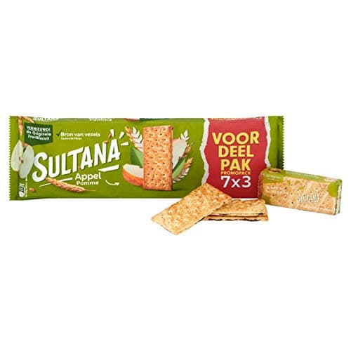 Apple Biscuit Portion Packs | Sultana | The Original Fruit Biscuit Apple Value Pack 21 Pieces | Total Weight 10.79 ounce