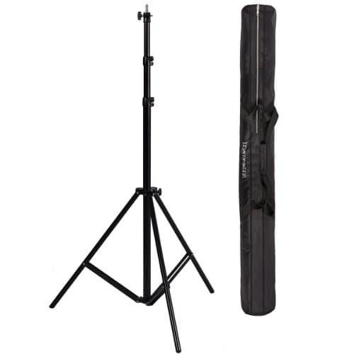 Ravelli ALS Full 10' Air Cushioned Light Stand with Included Adaptor to Also Support 1/4" and 3/8" Photo Equipment and Heavy Duty Carry Bag