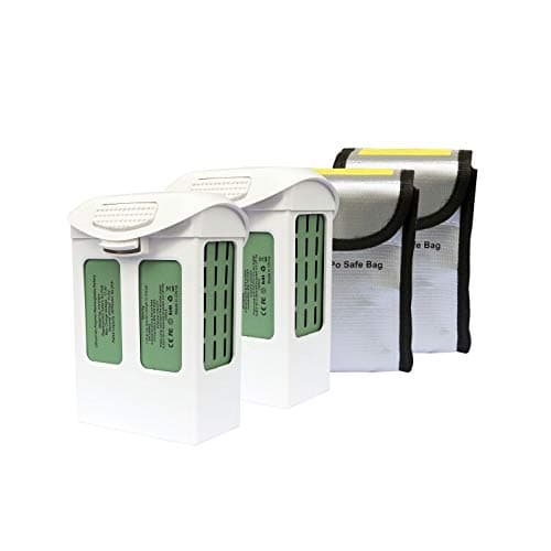 Lekzai Phantom 4 Series 15.2V 5870mAh LiPo Intelligent Flight Replacement Battery + Battery Safe Bag Compatible for DJI Phantom 4, Phantom 4 Pro V2.0, Phantom 4 Pro Plus, Phantom 4 Advanced(2-Pack)