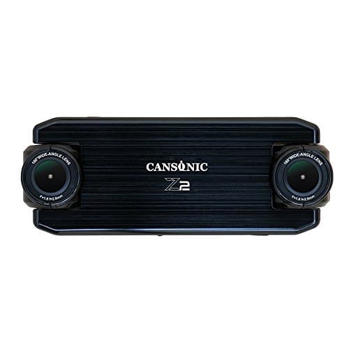 Cansonic UltraDuoZ2 (Commercial Edition) Dual Lens Dash Cam Car Camera Dashboard Digital Driving Video Recorder Duo HD 1080P, 160 Degree Wide Angle Lens x 2, WDR Night Mode, Parking Mode, 2" LCD