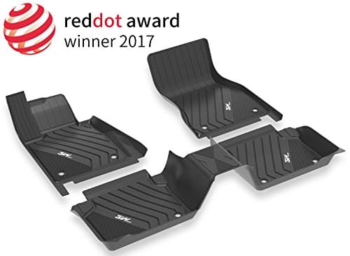 3W Floor Mats for BMW X4 (2018-2021) TPE All Weather Custom Fit Floor Liner for BMW X4 28i,X4 30i,X4 M40i, 1st & 2nd Row Full Set TPE All-Weather Custom Fit Car Liners, Black