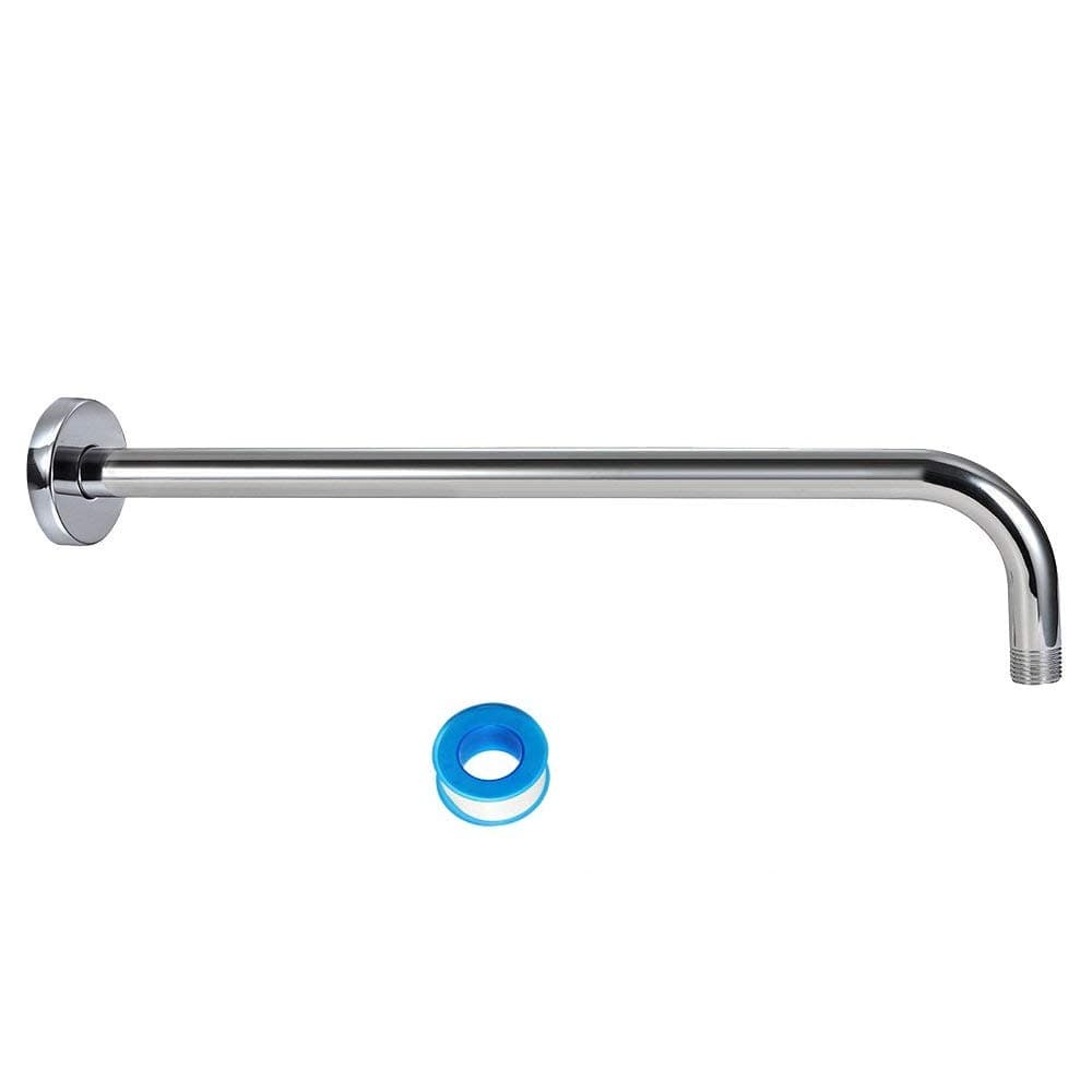 NearMoon Shower Arm, Extra Extension Arm with Flange, Stainless Steel Wall-Mounted Showerhead Extender Pipe (15 Inch, Chrome Finish)