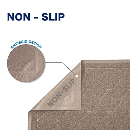 WePet Cat Litter Box Mat, Kitty Premium PVC Pad, Durable Trapping Rug, Phthalate Free, Urine-Resistant, Scatter Control, XXL 47 x 36 Inch, Champagne