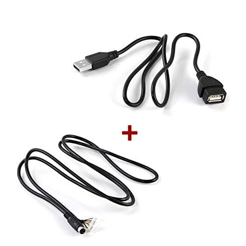 Replaced 55" DIY DIN Repair Cable for Klipsch ProMedia 2.1 Control Pod Module + USB Cable Extension Cable Cord Extender